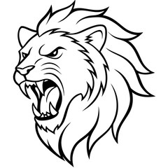 lion head vector