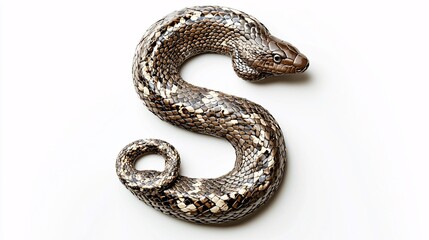 Obraz premium Slithering Snake with the Letter S for Educational Fun