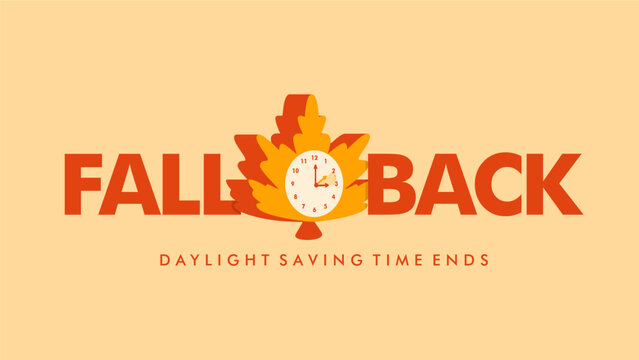 vector daylight saving time ends poster template