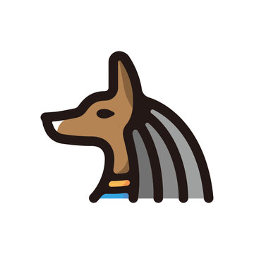 recommend clip art: Anubis outline icon for graphic design, apps and websites