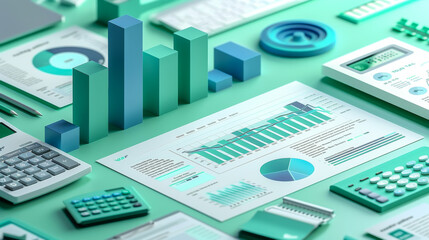 financial documents and calculators
