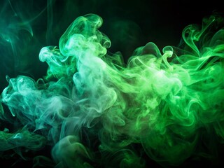 Obraz premium Green Smoke Animation Effect Background for Creative Projects and Designs