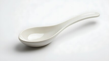 ceramic spoon isolated on white background. 