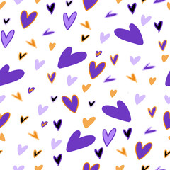 Seamless pattern for St Valentine's day for decoration, cards 