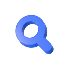 Search icon 3d blue color