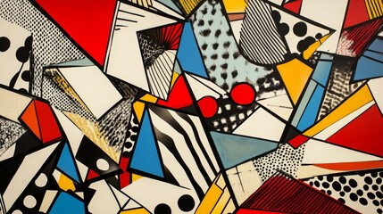 Obraz premium Vibrant Abstract Geometric Shapes and Patterns