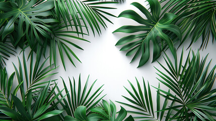 leaves in white background