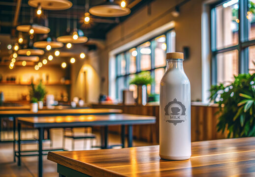 Milk Bottle Mockup Template