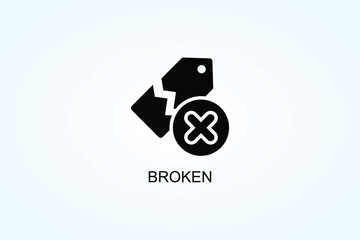 Broken Vector  Or Logo Sign Symbol Illustration
