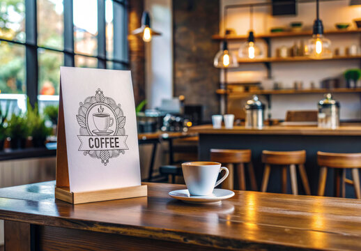 Restaurant Table Menu Mockup Template