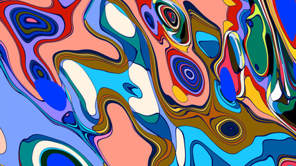 Vibrant Colorful Abstract Fluid Background with Gradient Waves