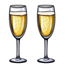 Champagne glasses,