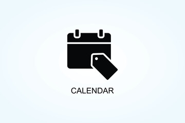 Calendar Vector  Or Logo Sign Symbol Illustration