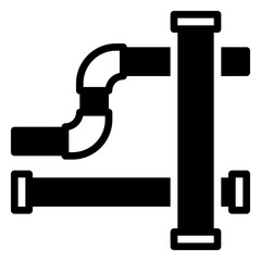 Pipe icon, glyph icon style