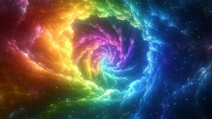 Obraz premium Vibrant Cosmic Vortex: A Journey Through the Multiverse