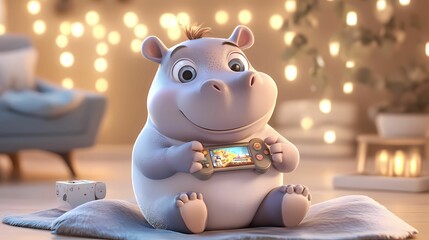 Sarcastic babySarcastic baby hippo playing video games hippo playing video games