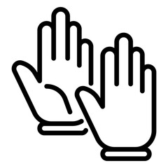 Obraz premium Gloves icon, line icon style