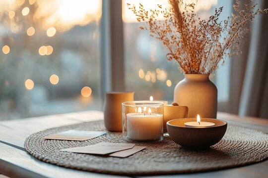 A collection of affirmation cards laid out on a table.