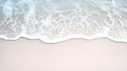 Tranquil Beach Waves on White Sand - Summer Vacation Background