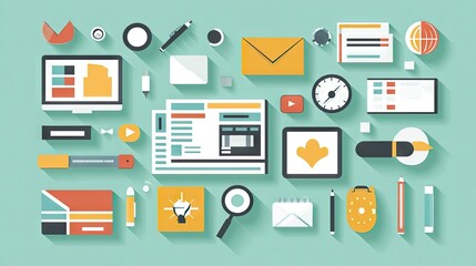 A visual of system integration showing various technology icons interconnected, symbolizing the merging of software and hardware for efficient business operations.