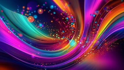 Obraz premium A Spectacular Display of Color and Motion in Abstract Art