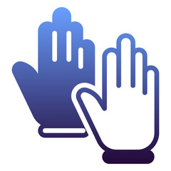 Gloves icon, gradient icon style