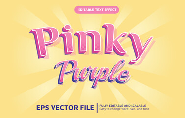 Fototapeta premium Editable Text Effect with Pinky Purple Style