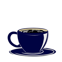 cup of coffee on white