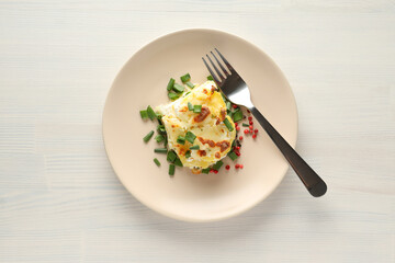 Concept of tasty and delicious homemade food - potato casserole