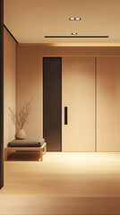 Modern interior with minimalist design