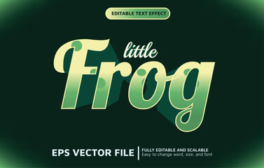 Editable Text Effect with Green Little Frog Style