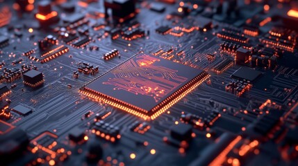 Glowing Circuits: A Glimpse into the Digital Realm