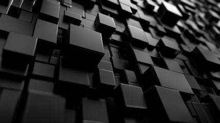 Obraz premium Abstract Geometric Black and White Cubes Background