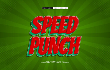 speed punch editable text effect with a game and attack text style