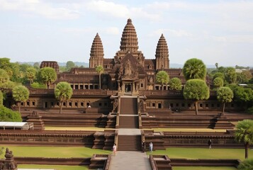 Angkor Wat Cambodia Temple ComplexVast temple complex with its c