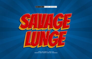 savage lunge editable text effect with a game and attack text style