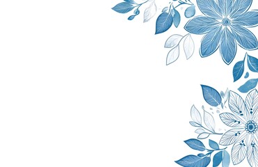A flat vector background with subtle white and blue mandala patterns on the left and right sides,