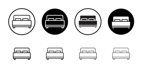 Obraz premium Bed icon Isolated flat vector in outline