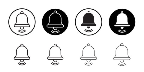 Bell icon Isolated flat vector in outline