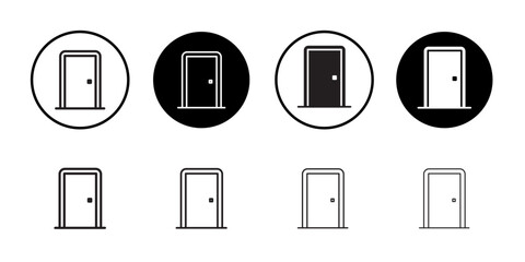 Door icon Isolated flat vector in outline