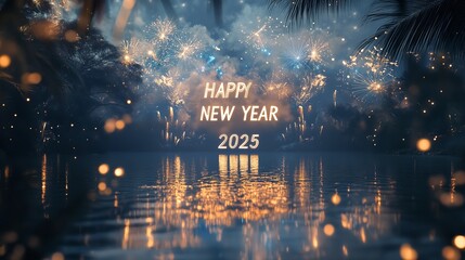 Obraz premium Happy new year 2025