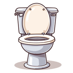 Vector toilet illustration, bathroom fixture icon