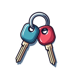 Vector car keys illustration, auto security icon