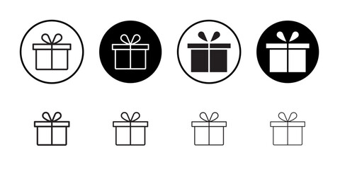 Gift boxes icon Isolated flat vector in outline