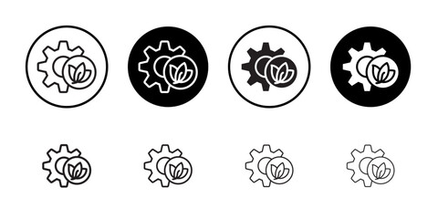 Green technology icon Isolated flat vector in outline