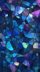 Obraz premium A modern polygonal pattern background, low-poly style, with gradients of blues and purples creating depth and contrast