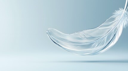 Glass Feather. Modern Shapes Wave abstract art background for presentations and wallpaper 
