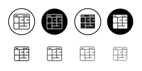 Layout icon Isolated flat vector in outline