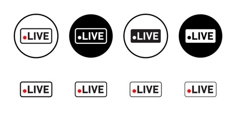 Fototapeta premium Live icon Isolated flat vector in outline