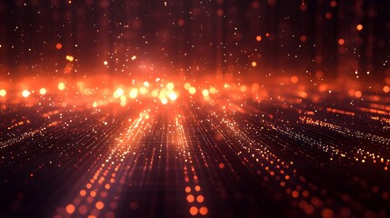 Obraz premium Abstract Background with Red and Orange Bokeh Lights